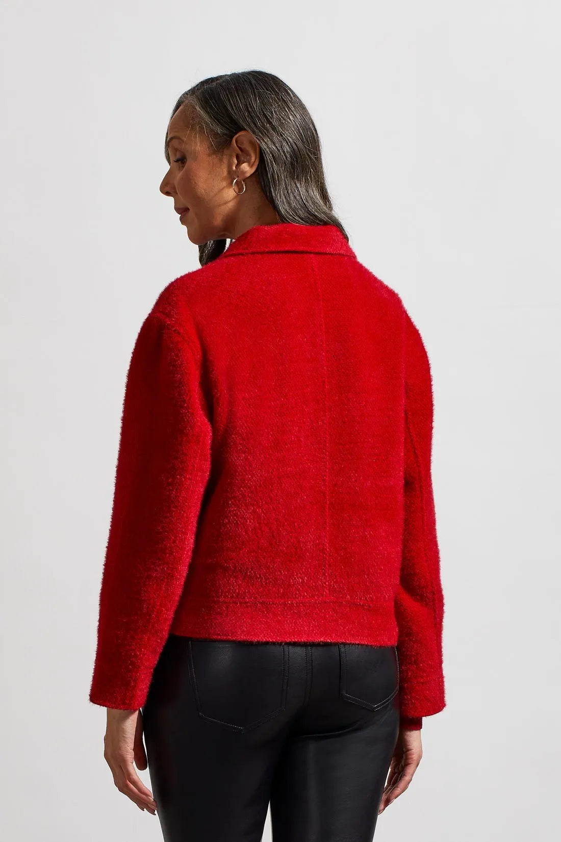 BOUCLE BUTTON-UP JACKET