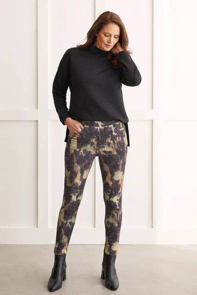 PULL-ON STRETCH FAUX SUEDE PANTS
