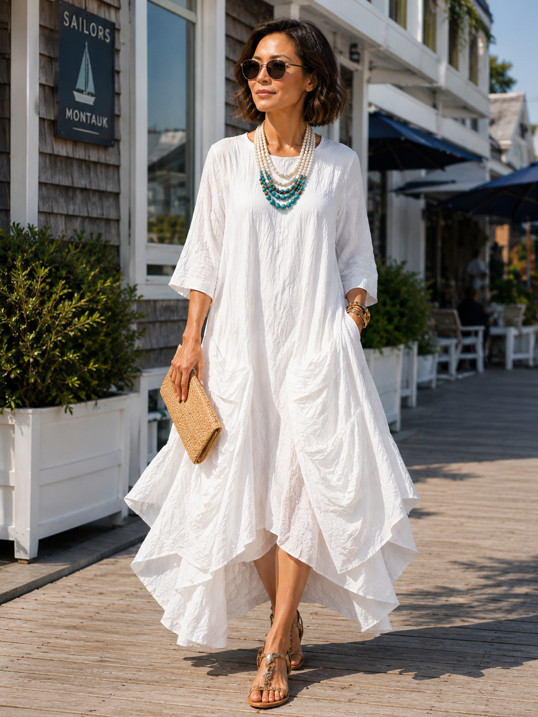 The Coastal Ease Dress – The Brownstone