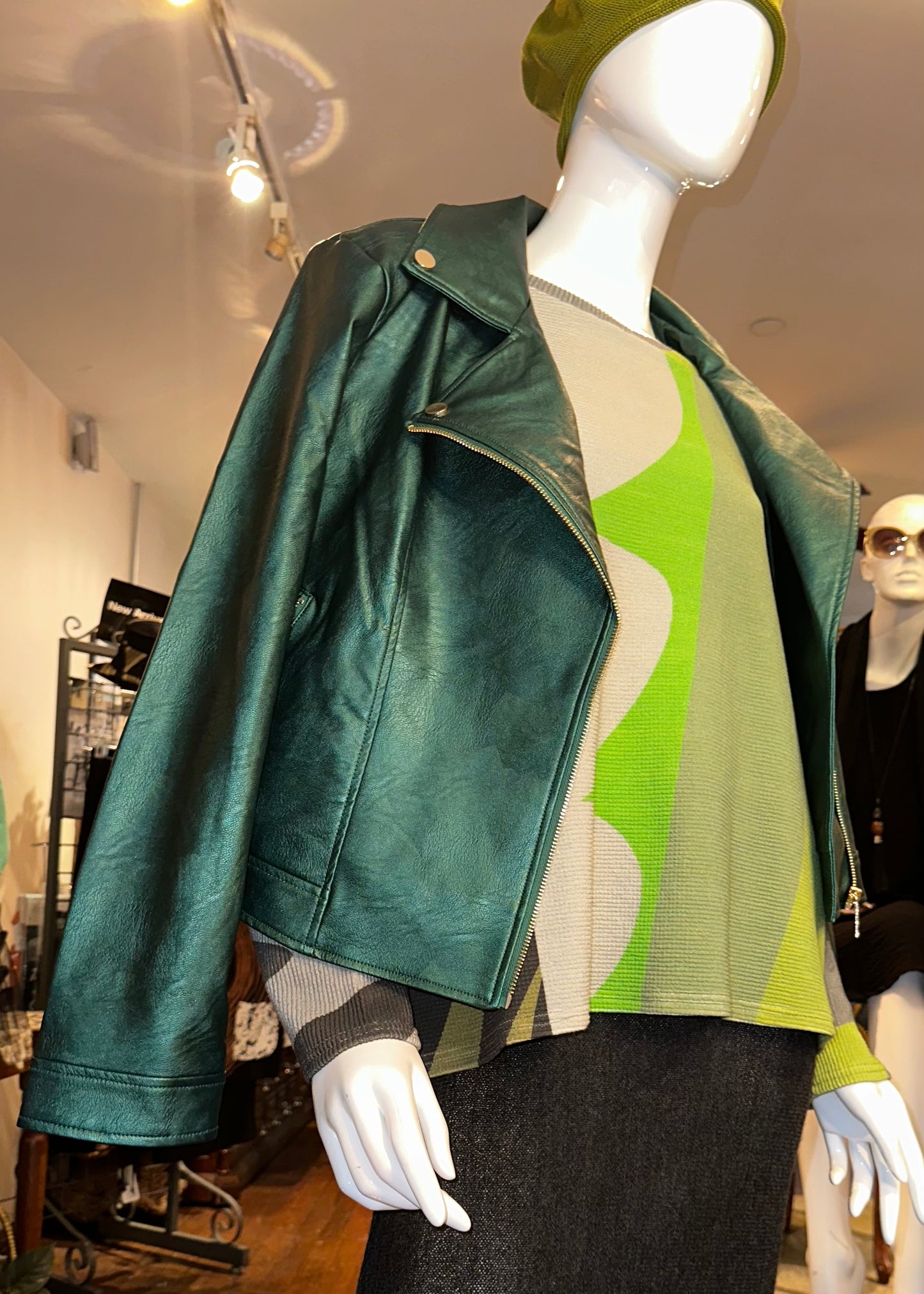 Metallic Biker Jacket