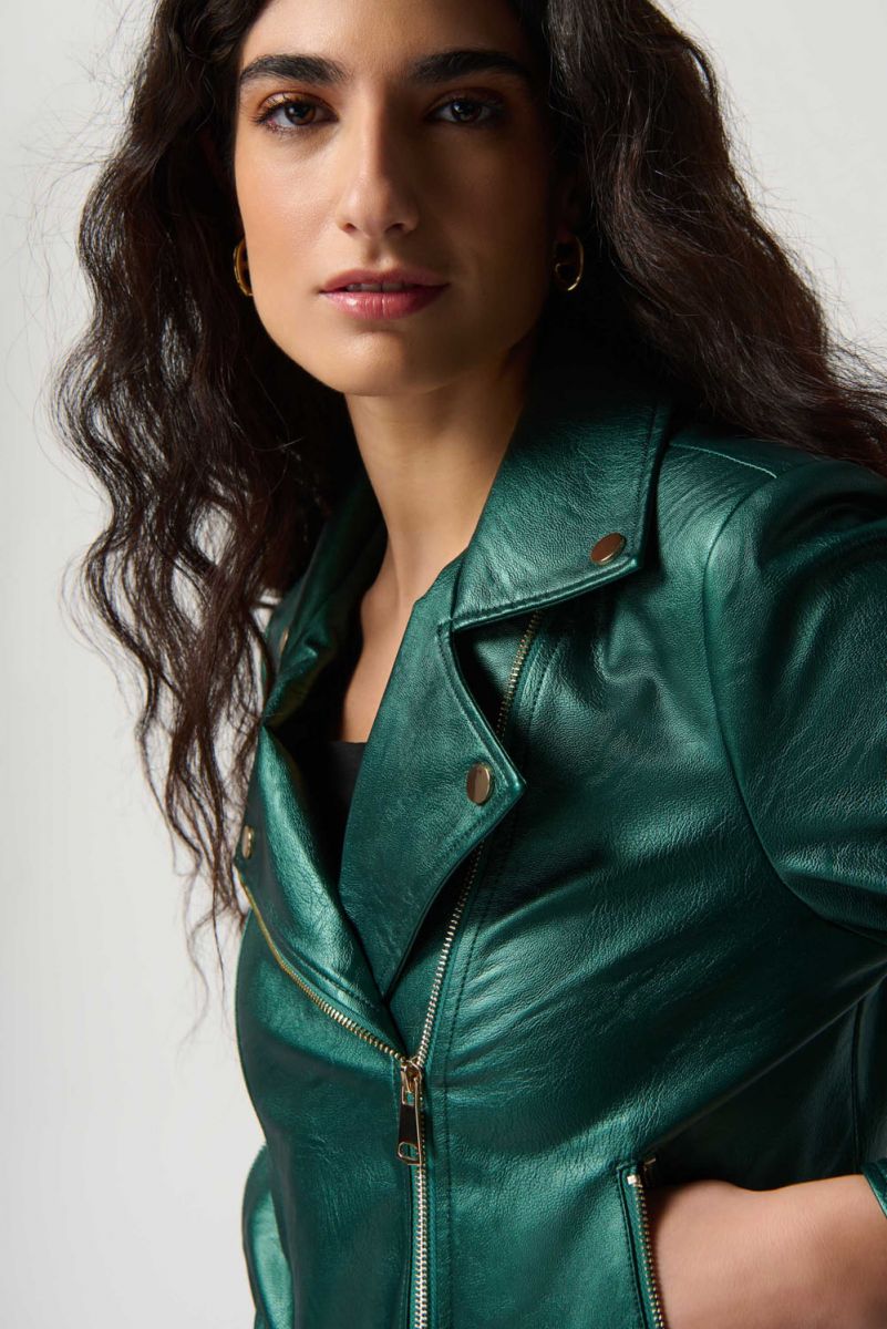Metallic Biker Jacket