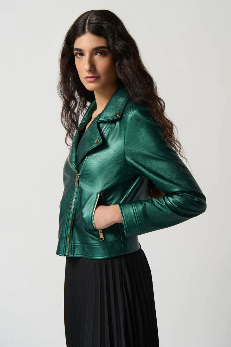 Metallic Biker Jacket