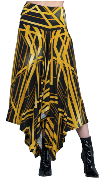Art Deco Asymmetric Skirt by Eva Varro