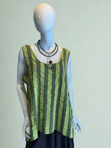 GREEN STRIPED TANK