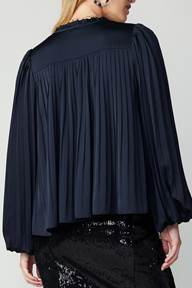 Satin Pleated Blouse