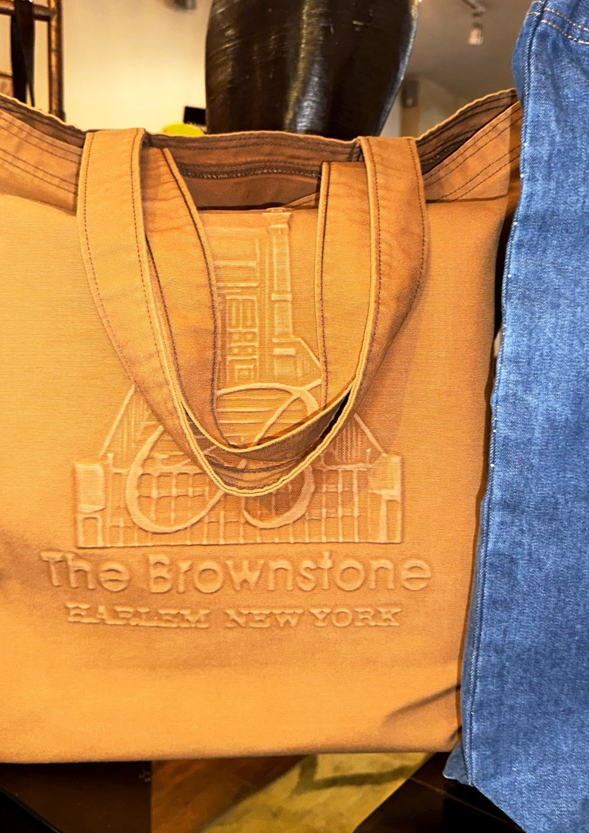 The Brownstone Denim Tote