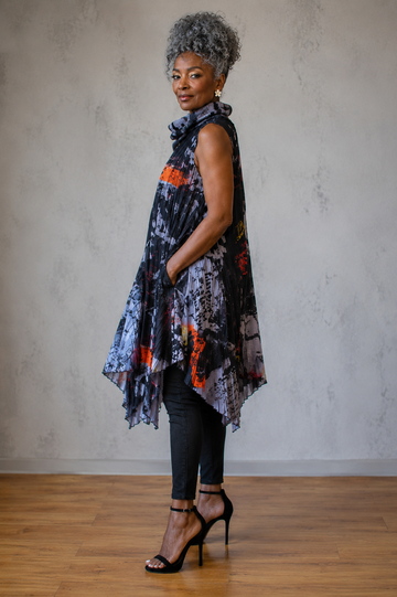 Pleated Statement Tunic Dress