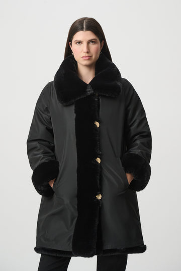 The Midnight Reign Reversible Faux Fur Coat