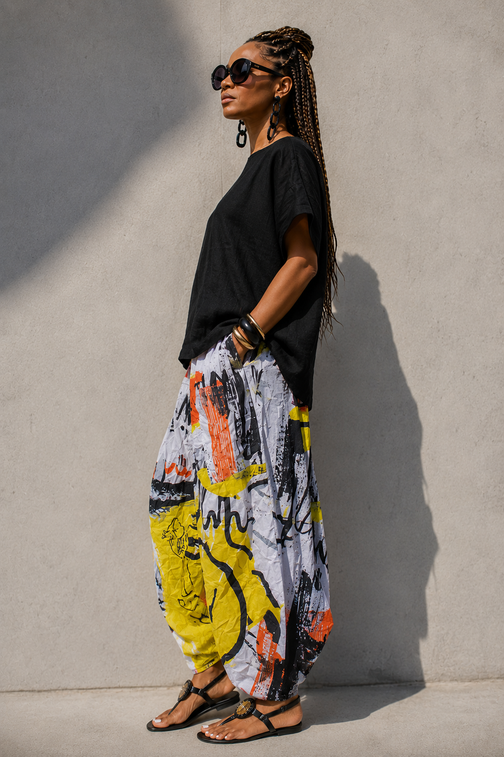 Art Print Harem Pant