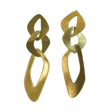 Gold Link Earrings