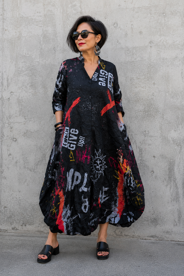Urban Print Balloon Dress