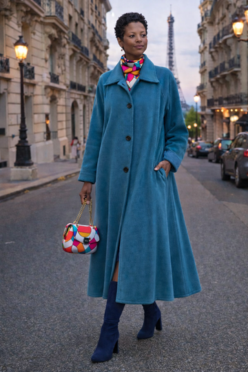 The Riviera Swing Coat – Turquoise