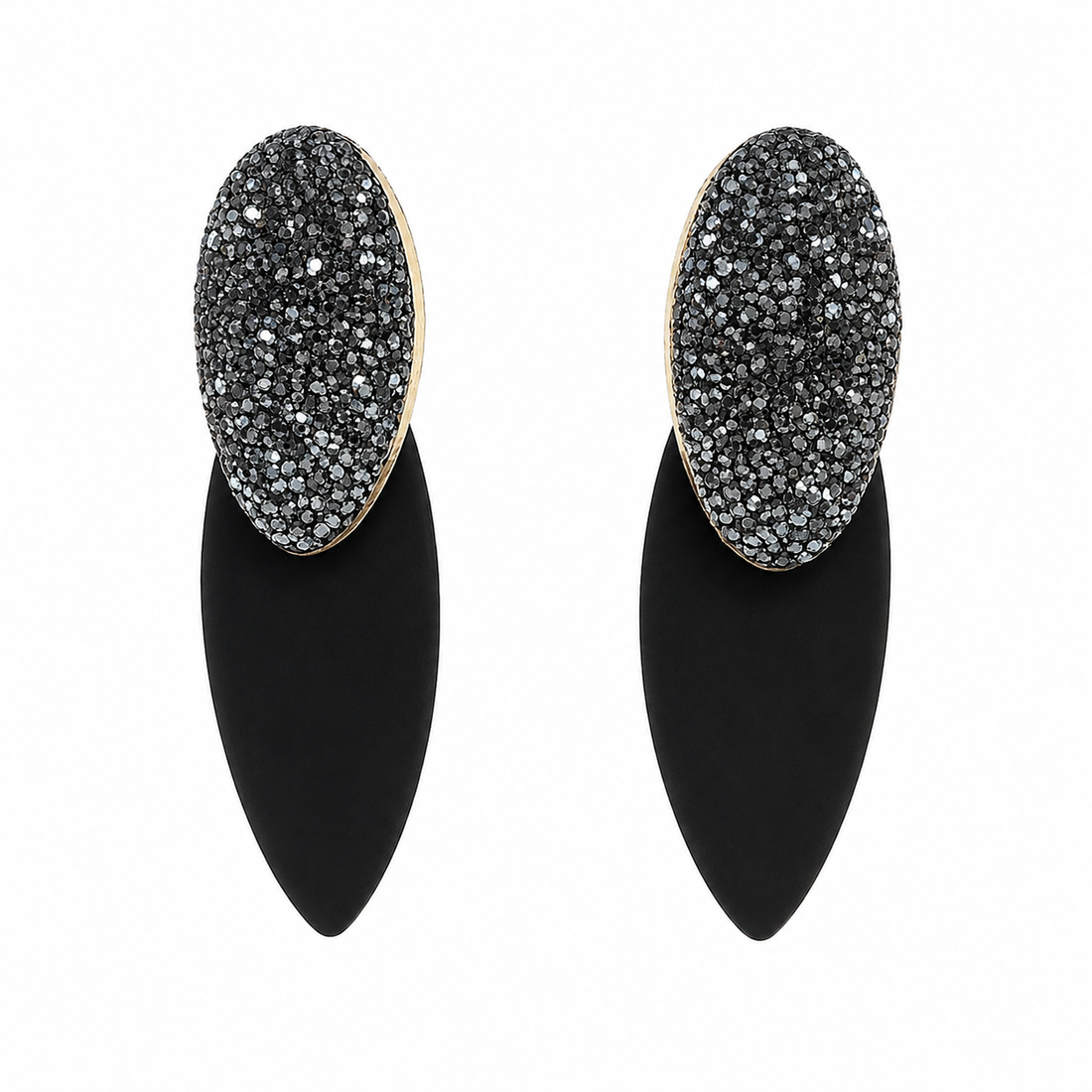 Double Oval Diamond Earrings