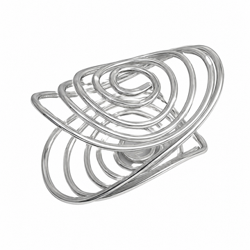 Hand-forged Aluminum Spiral Cuff Bracelet