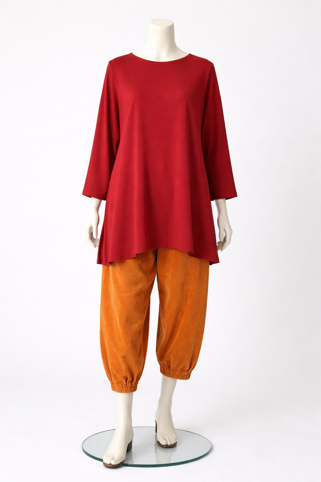FUNNEL COLLAR FLOUCE TOP