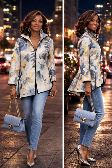Reversible Abstract Patterned Jacket