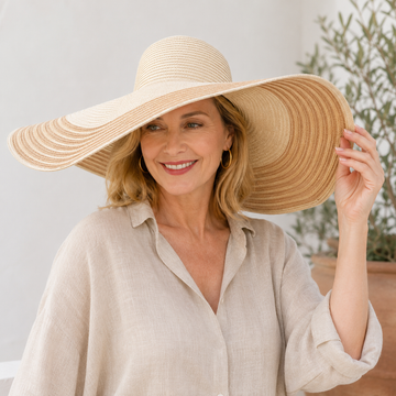 Ultra Glam Wide Brim Sun Hat