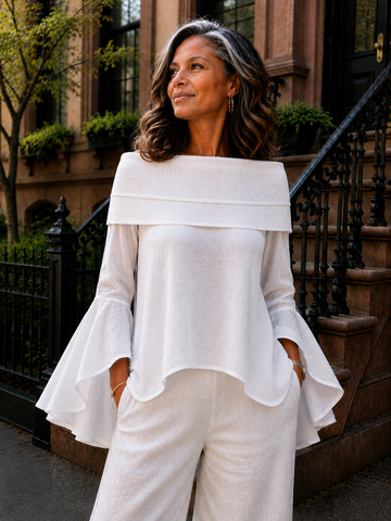 Funnel Neck High-Low Tunic