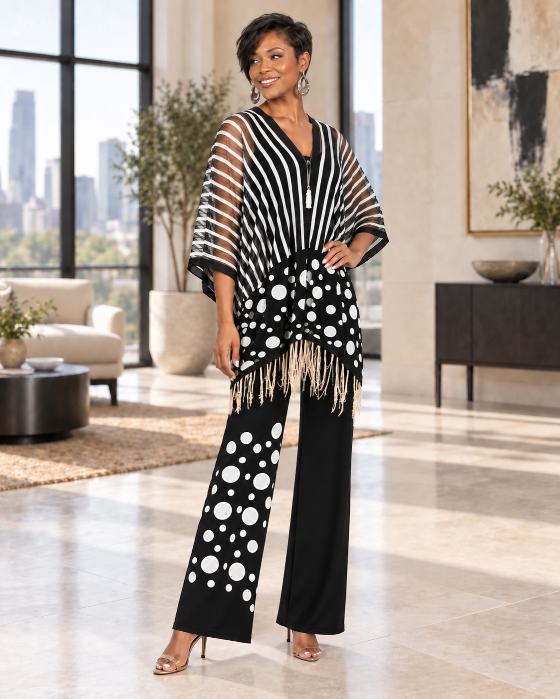 Dot & Stripe Pantsuit – The Brownstone