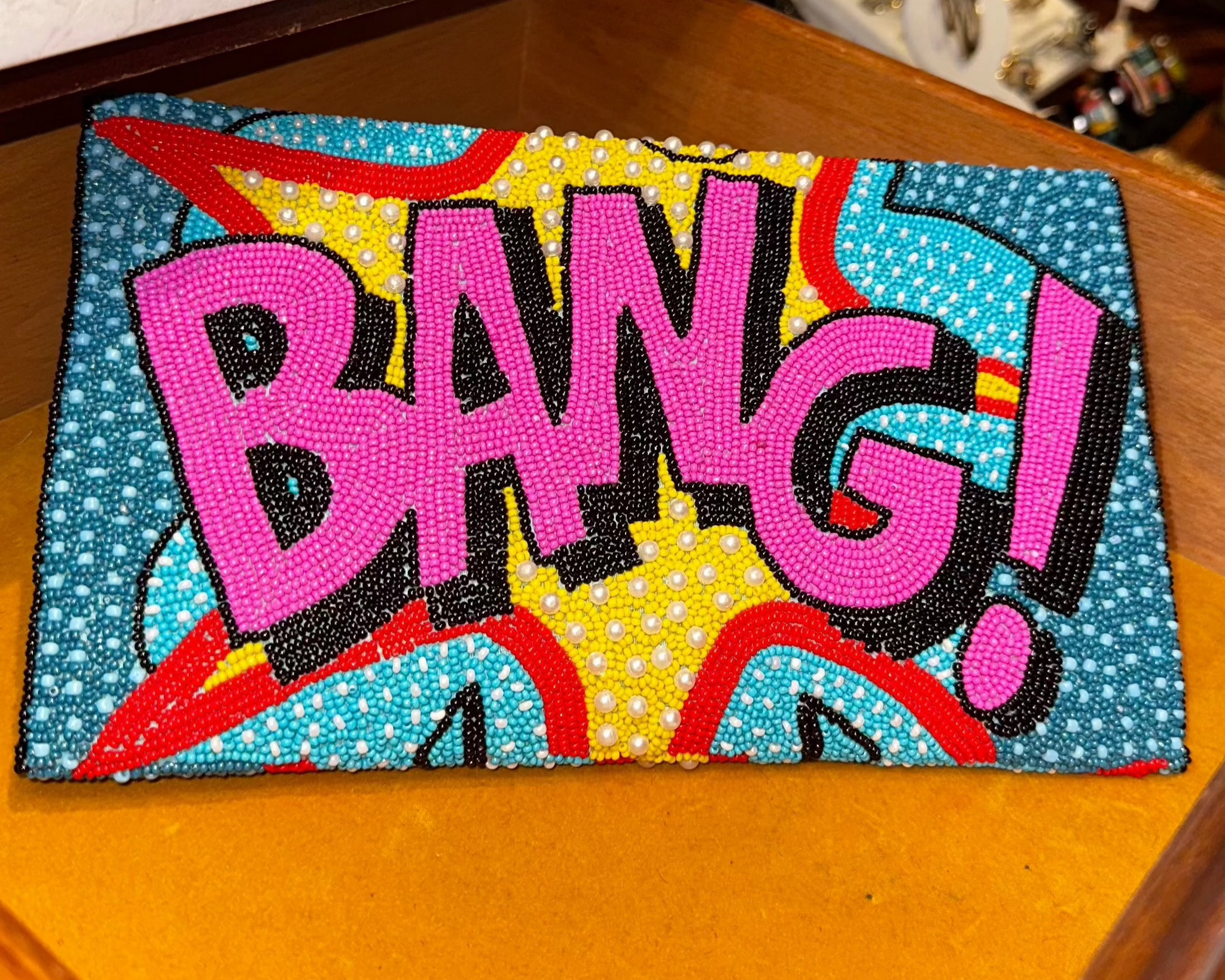 "BANG" Beaded Clutch