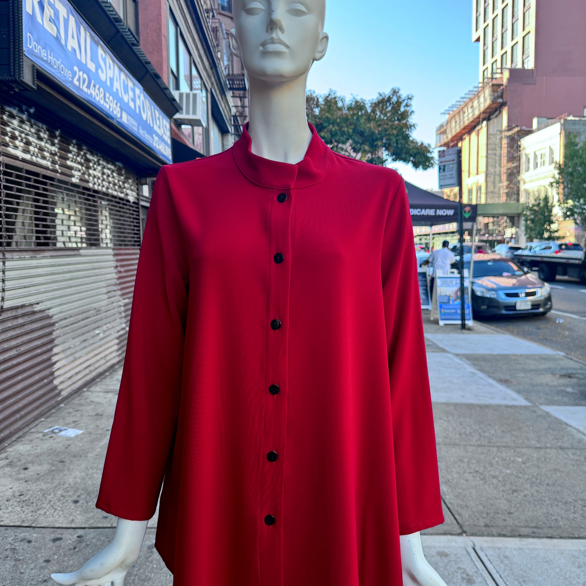 Mandarin Collar Button Down