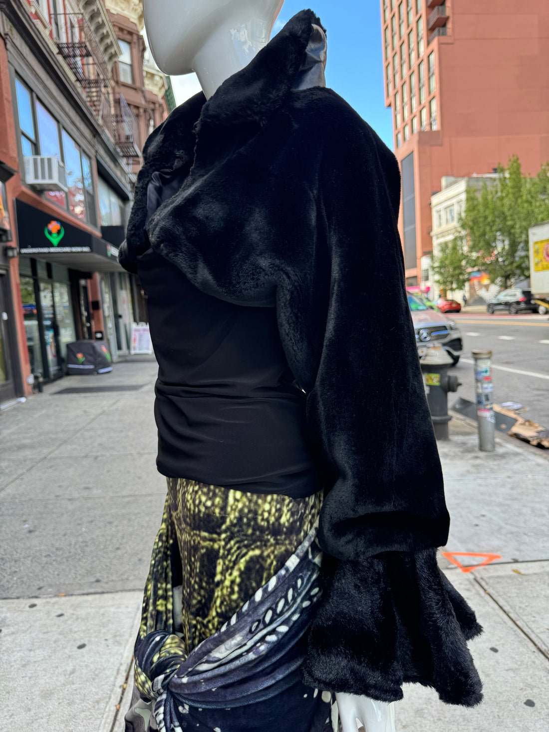 Fur and Leather Statement Jacket