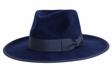 The Strivers' Row Navy Wide Brim Felt Fedora