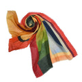 Porter Abstract Geo Wool Scarf in Multi, rolled