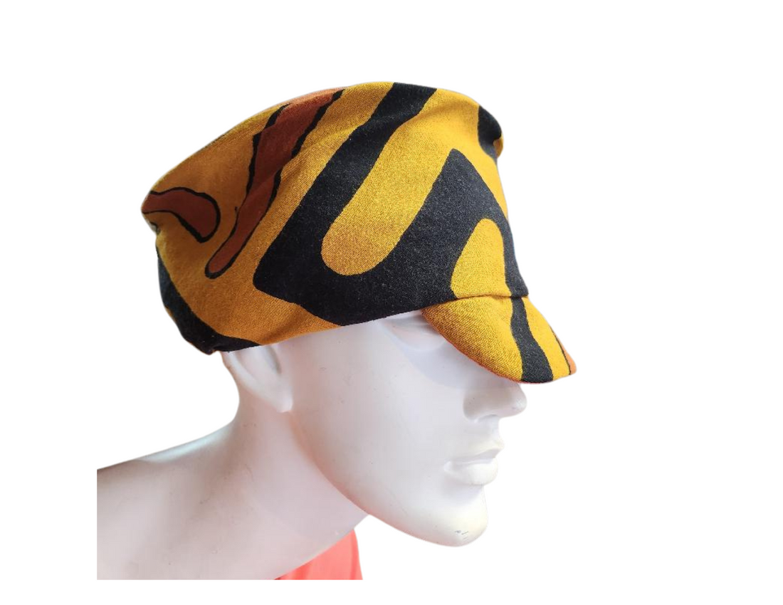 Cotton  African Print Side Bib Hat