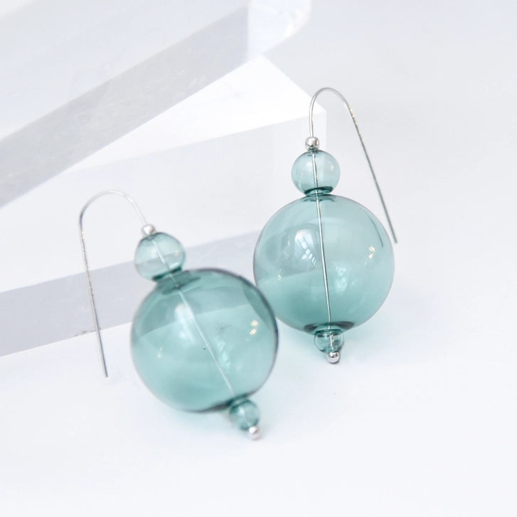 Drop Glass Ball Earrings