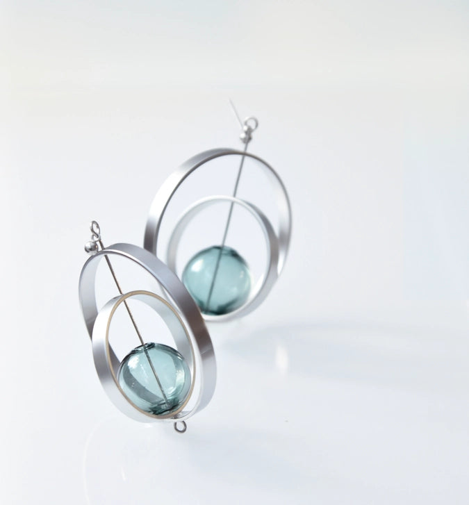 Modern Orbit Drop Earrings