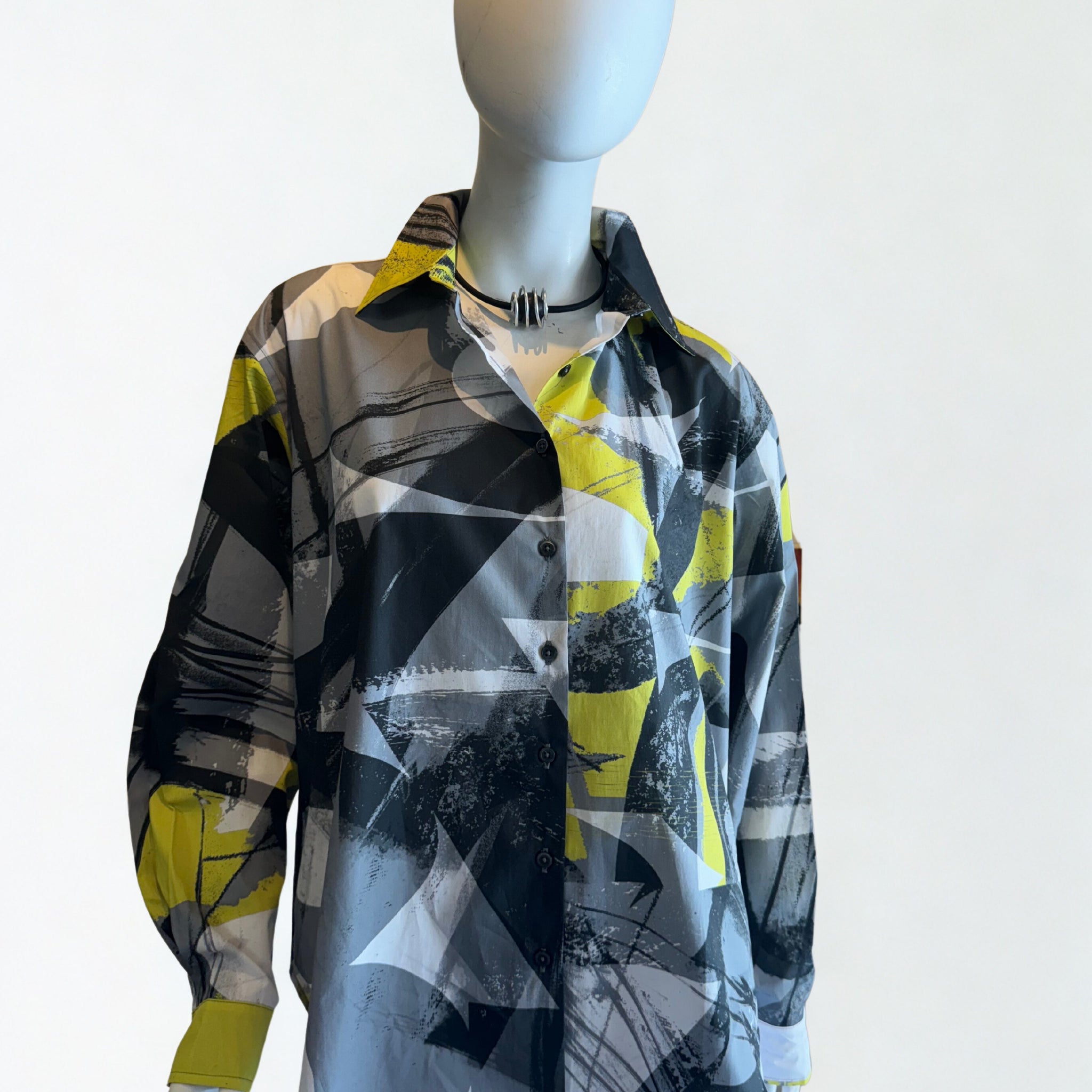 ABSTRACT BUTTON FRONT SHIRT