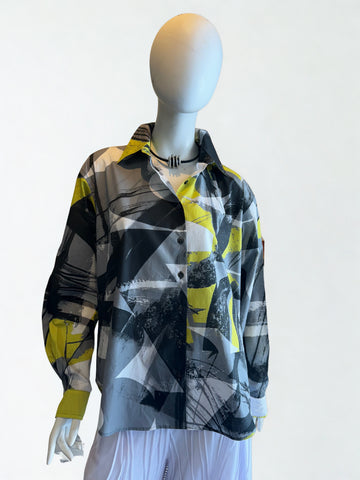 ABSTRACT BUTTON FRONT SHIRT