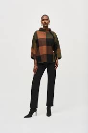 Plaid Jacquard Knit Sweater