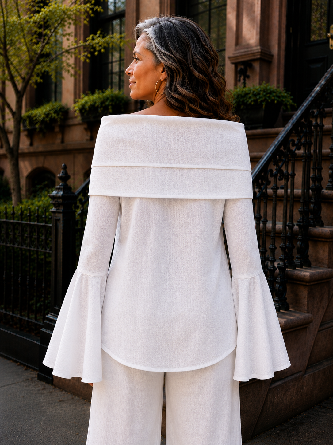 Funnel Neck High-Low Tunic