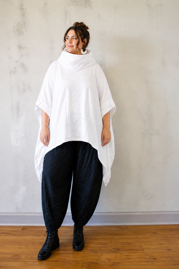 High Collar Sculptural Tunic