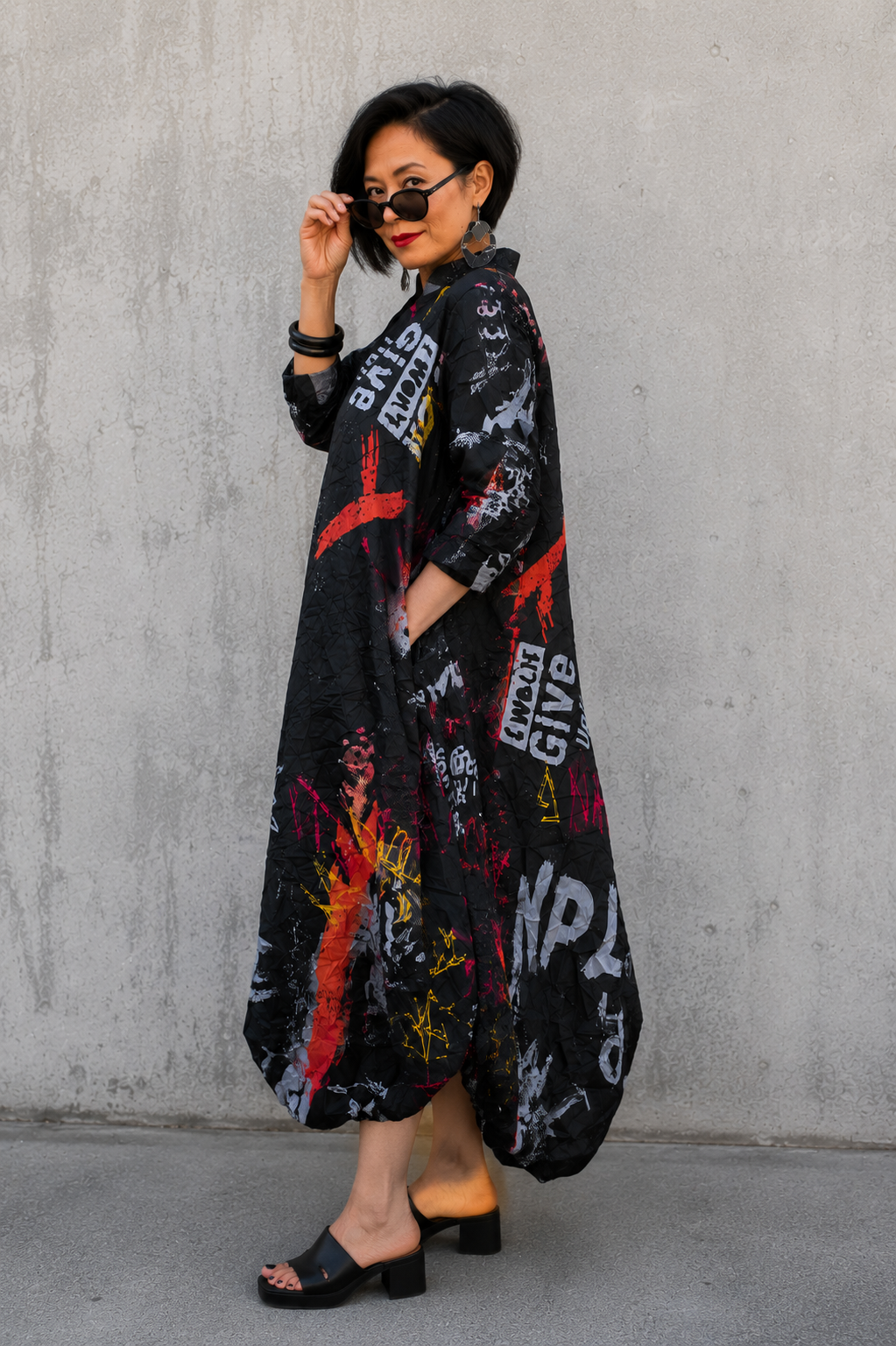 Urban Print Balloon Dress