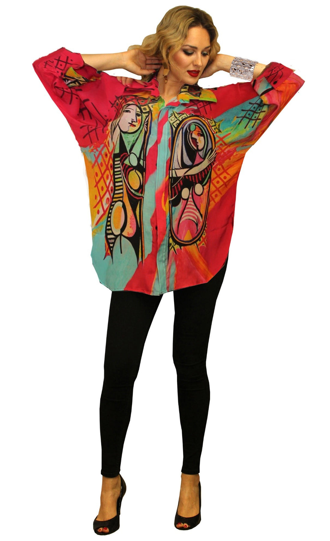 Picasso Inspired Oversized Blouse