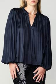 Satin Pleated Blouse