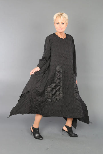 Taffeta Pocket Crinkle Dress