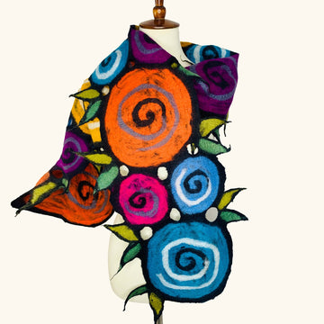 Cutwork Felted Scarf
