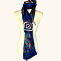 Square hand-hammered scarf pin