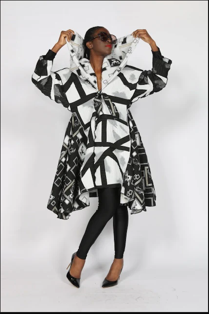 Reversible Dear Print Cape