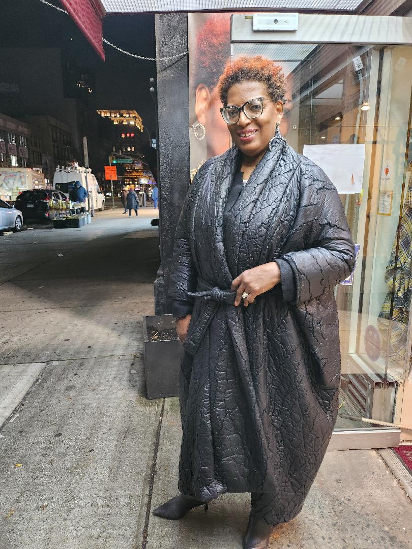 Quilted Cocoon Wrap Coat