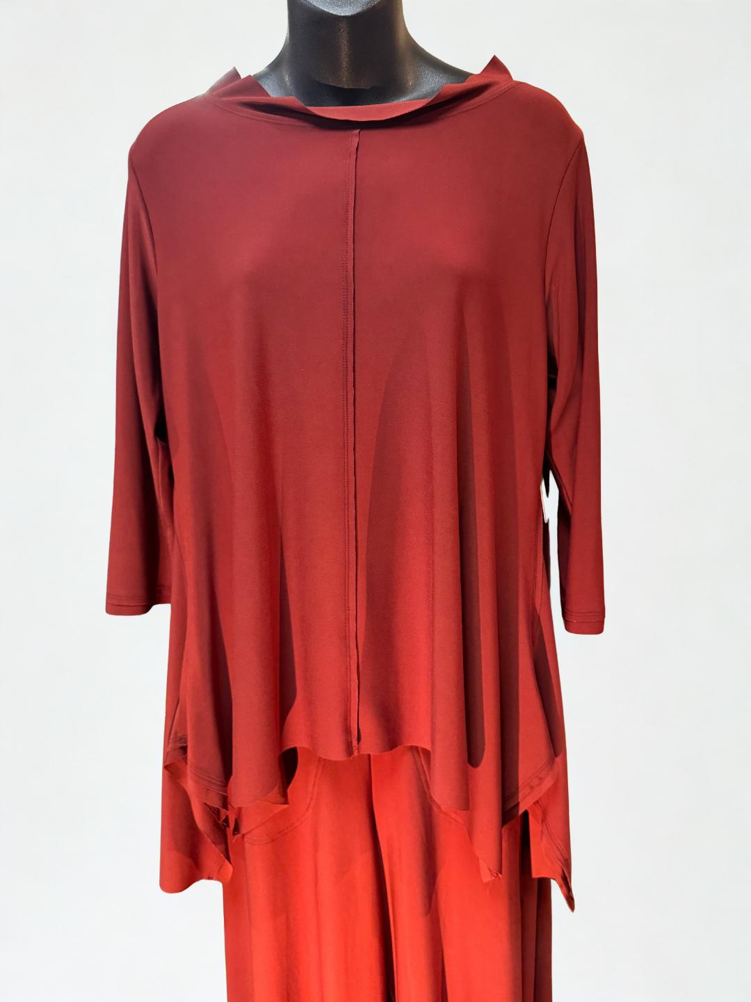 FUNNEL COLLAR FLOUCE TOP